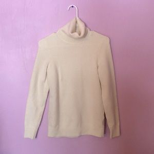Cream turtleneck sweater